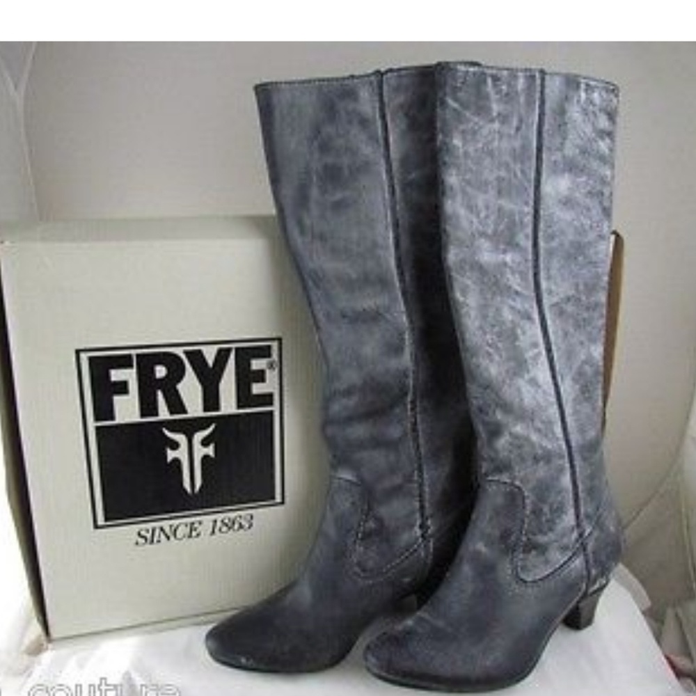 Frye Women's Heeled Boots in Distressed Gray